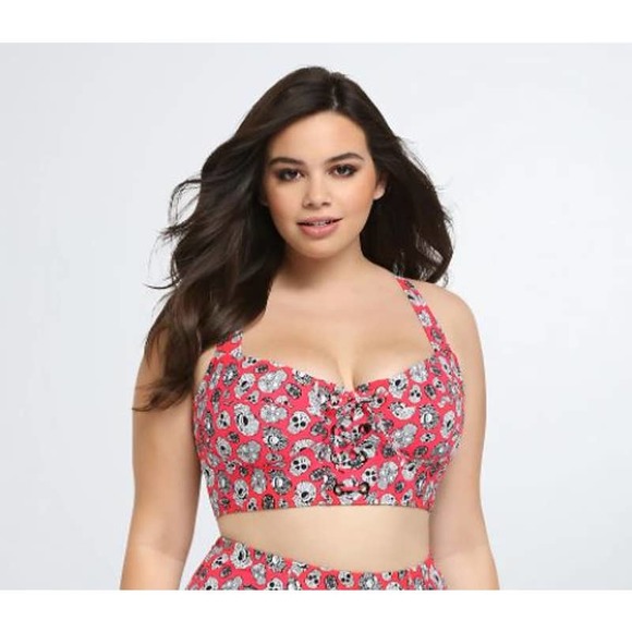 torrid Other - Torrid (0) Bikini SWIM Top Underwire SKULL PRINT
